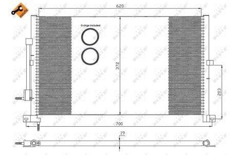 Радіатор кондиціонера NRF 35365