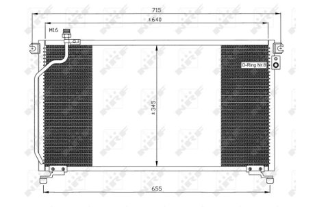 Радіатор кондиціонера NRF 35374