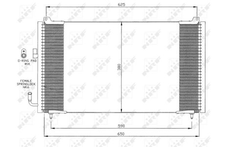 Радіатор кондиціонера NRF 35378