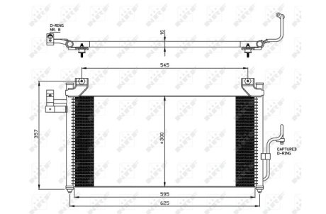 Радіатор кондиціонера NRF 35386