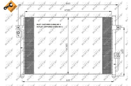 Радіатор кондиціонера NRF 35426