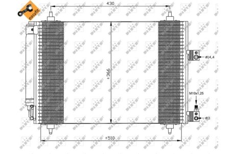 Радіатор кондиціонера NRF 35443