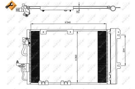 Радіатор кондиціонера NRF 35554