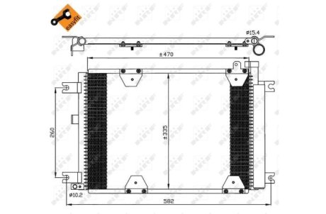 Радіатор кондиціонера NRF 35580