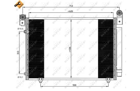 Радіатор кондиціонера NRF 35612