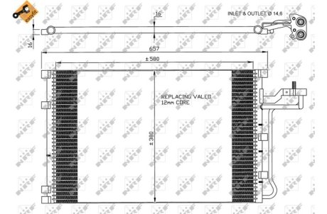 Радіатор кондиціонера NRF 35616