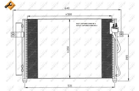 Радіатор кондиціонера NRF 35630