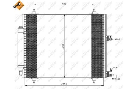 Радіатор кондиціонера NRF 35669