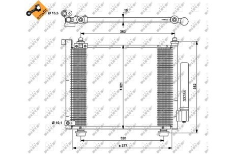 Радіатор кондиціонера NRF 35764