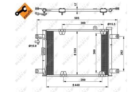 Радіатор кондиціонера NRF 35768