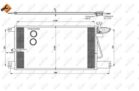 Радіатор кондиціонера NRF 35790