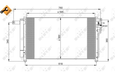 Конденсер кондіционера NRF 35851