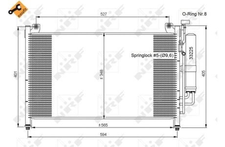 Радіатор кондиціонера NRF 35870