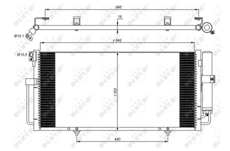 Радіатор кондиціонера NRF 35875