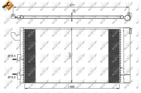 Радіатор кондиціонера NRF 35883