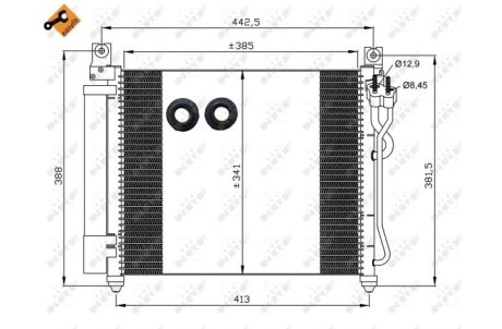 Радіатор кондиціонера NRF 35888