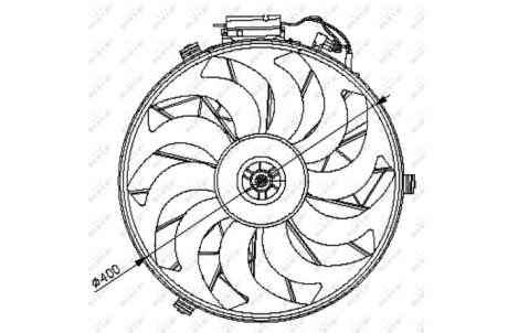 Вентилятор, охлаждение двигателя NRF 47028