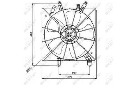 Вентилятор, охлаждение двигателя NRF 47043 (фото 1)