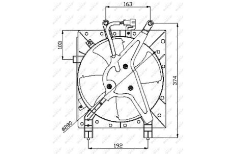 Вентилятор радіатора NRF 47044