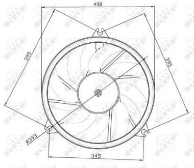 Вентилятор, охлаждение двигателя NRF 47049