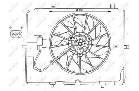 Вентилятор, охлаждение двигателя NRF 47067 (фото 1)