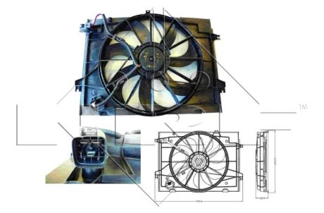 Вентилятор, охлаждение двигателя NRF 47285