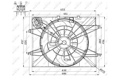 Вентилятор радіатора NRF 47564