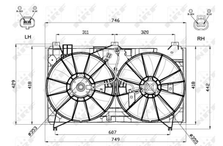 Вентилятор радіатора NRF 47580