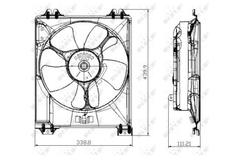 Вентилятор, охлаждение двигателя NRF 47677