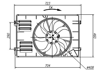 WENTYLATOR CHЈODNICY VAG 1.4-2.004- NRF 47925