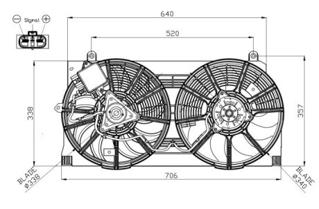 WENTYLATOR CHЭODNICY NISSAN LEAF 13- NRF 47940