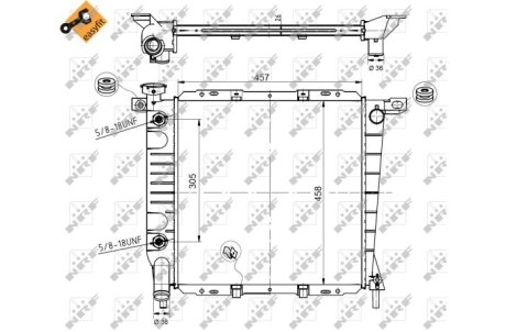 Радиатор, охлаждение двигател NRF 50379