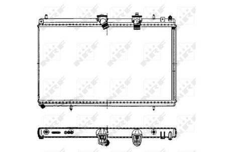 Радіатор охолодження CITROEN C5 II, C5 III, C6, C8 FIAT ULYSSE LANCIA PHEDRA PEUGEOT 407, 407 SW, 807 2.2D 04.06- NRF 50442