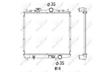 Радиатор, охлаждение двигател NRF 506557