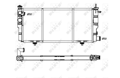 Радіатор, охолодження двигуна NRF 507120