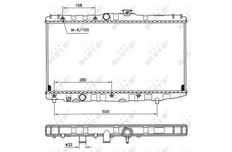 Радиатор, охлаждение двигател NRF 507581