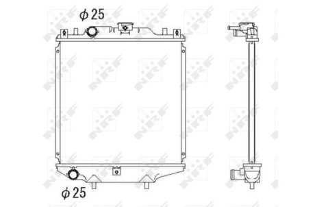 Радиатор, охлаждение двигател NRF 507643