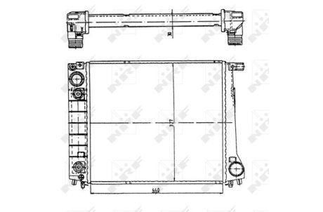 Радиатор, охлаждение двигател NRF 51350