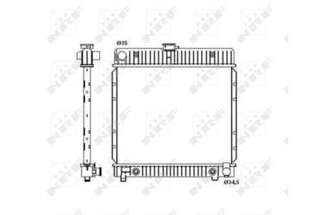 Радиатор, охлаждение двигател NRF 514250