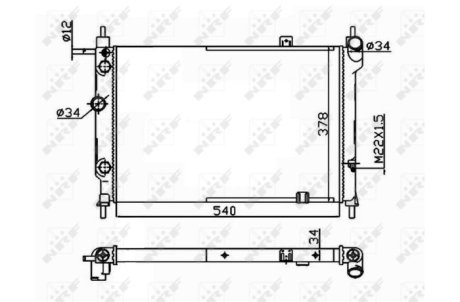 Радиатор, охлаждение двигател NRF 514647