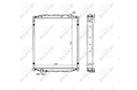 Радиатор, охлаждение двигател NRF 51604