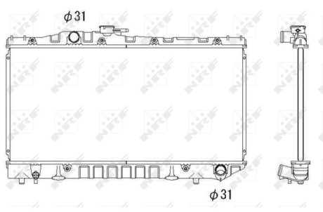 Радиатор, охлаждение двигател NRF 516712