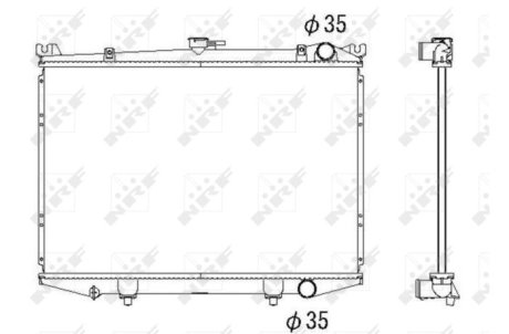 Радиатор, охлаждение двигател NRF 516842