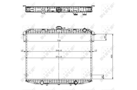 Радиатор, охлаждение двигател NRF 519533