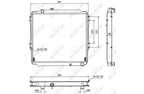 Радиатор, охлаждение двигател NRF 52088