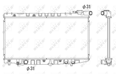 Радиатор, охлаждение двигател NRF 526712