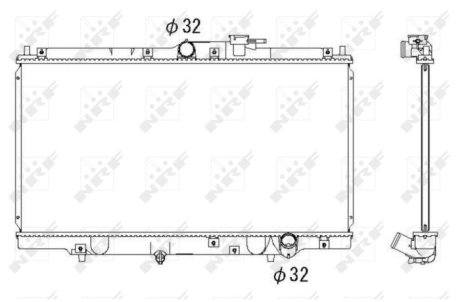 Радиатор, охлаждение двигател NRF 526717