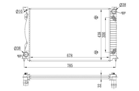 Радіатор, охолодження двигуна NRF 53023