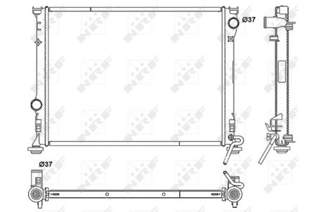 Радиатор, охлаждение двигателя NRF 53041