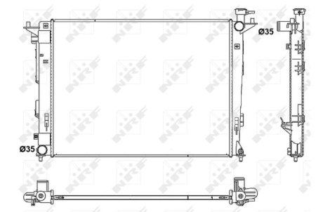 Радіатор, охолодження двигуна NRF 53052